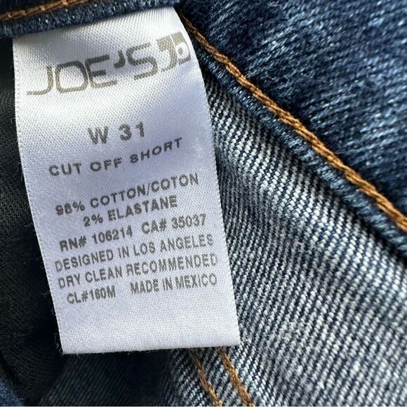 JOES Blythe Cut Off Jeans Women’s Size 31 Raw Fray Hem Distressed Dark Wash - Picture 4 of 10